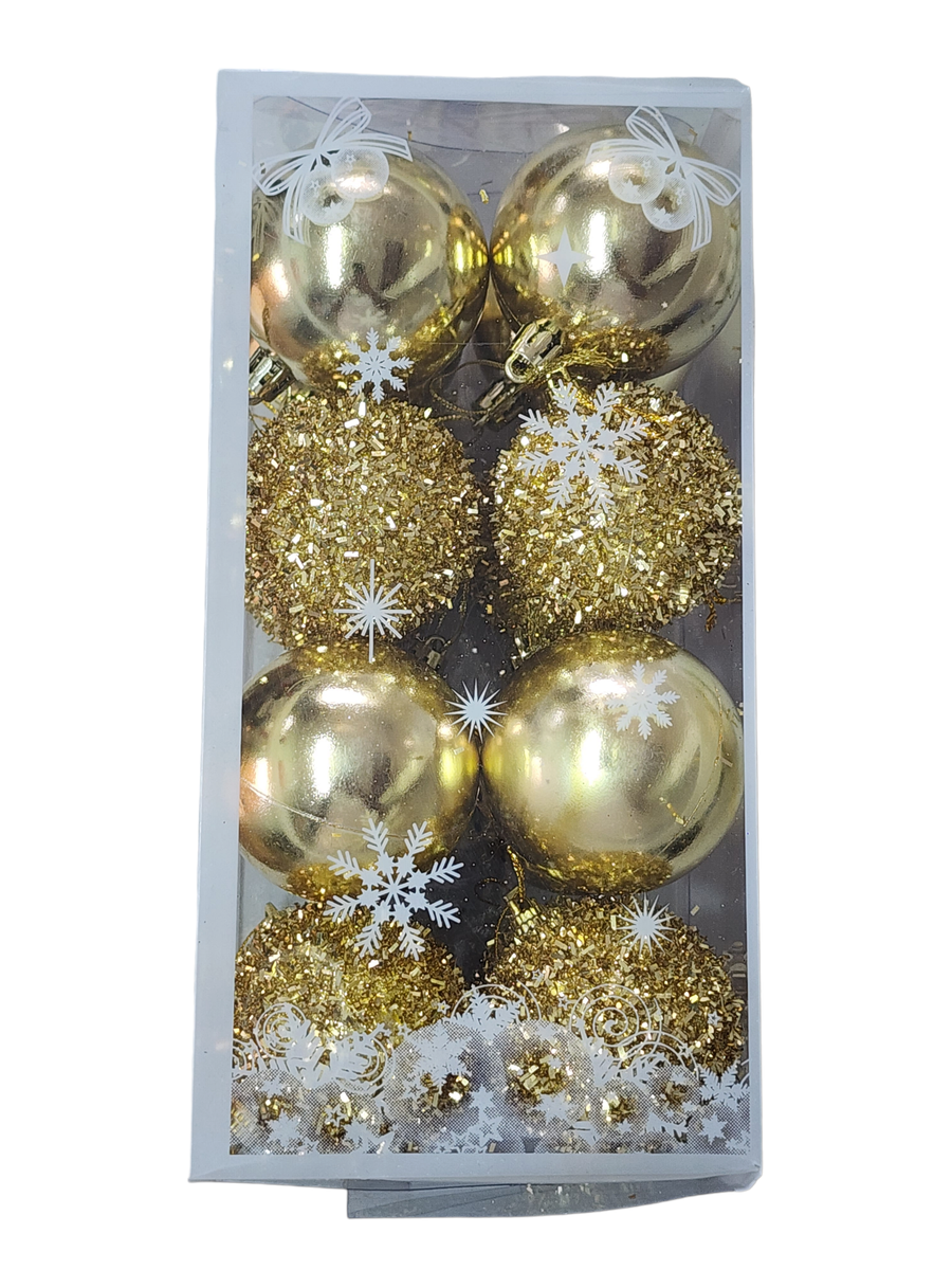 Gold christmas tree balls (16 pack)