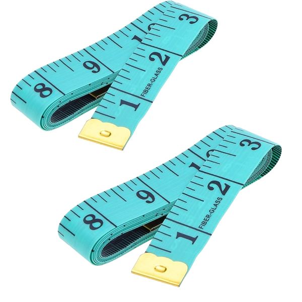 Haberdashery Measuring Tape - Tailoring Tape - 150cm (Pack of 2) - Turquoise