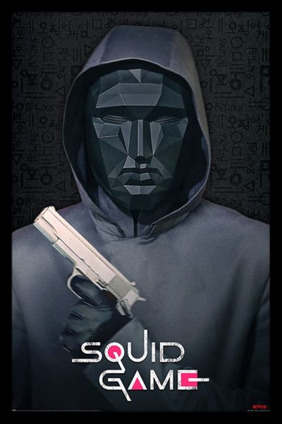 Squid Game (Mask Man) Poster With Black Frame image