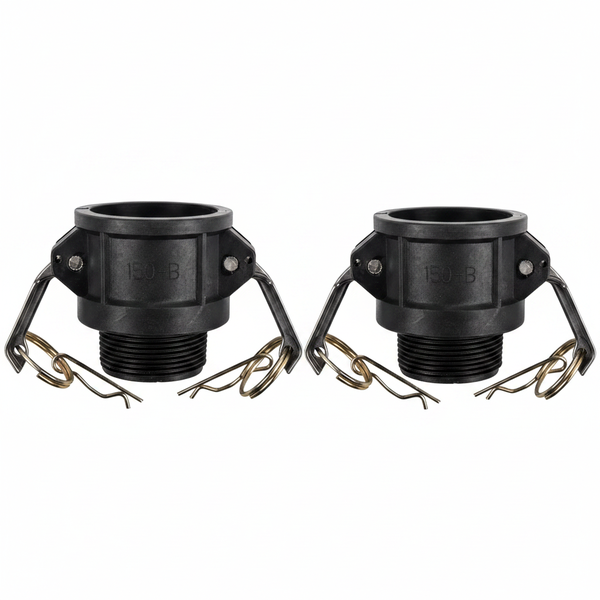 Camlock Polypropylene Type B Female Coupler x Male BSP 80mm - 2 - 2 Pack
