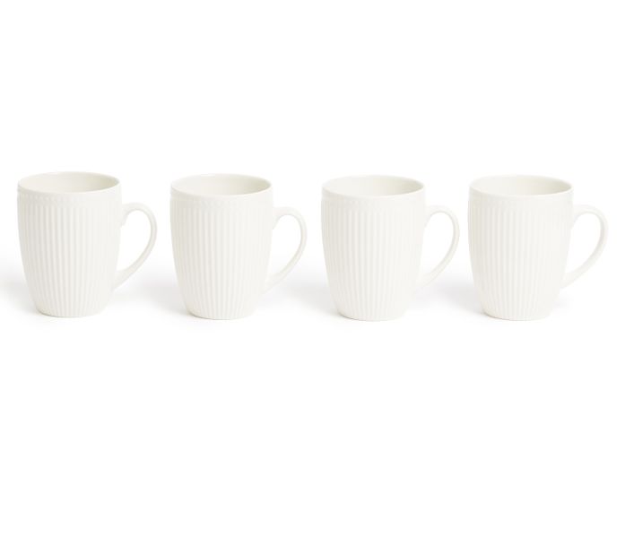 George &amp; Mason - 350ml Embossed Mug - Set of 4