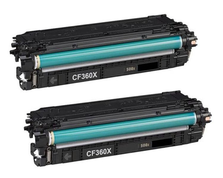 Compatible HP 508X / CF360X High Yield Black Toner Cartridges x 2