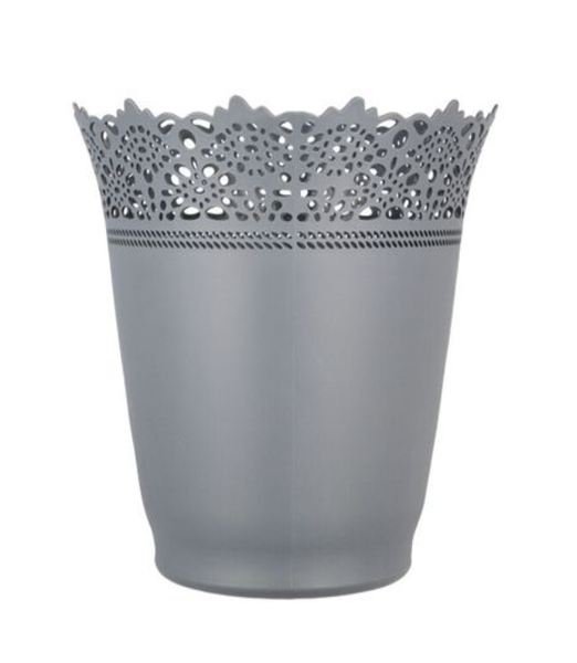 Indoor Bin with Lace Design with Curved Bottom