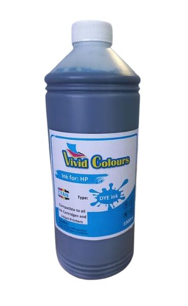Vivid Colours Compatible HP Refill DYE Bottle ink - 1000ml Assorted Colours