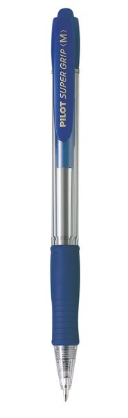 Pilot BPGP-10RM Supergrip Retractable Medium Ballpoint - Blue