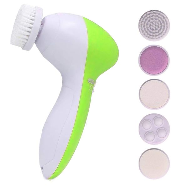 5 in 1 Multi-function Facial Cleansing Brush Green