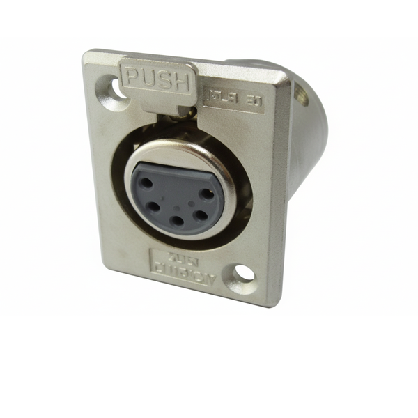 XLR5-31 5-Pin Female Panel Mount XLR Receptacle with Flange