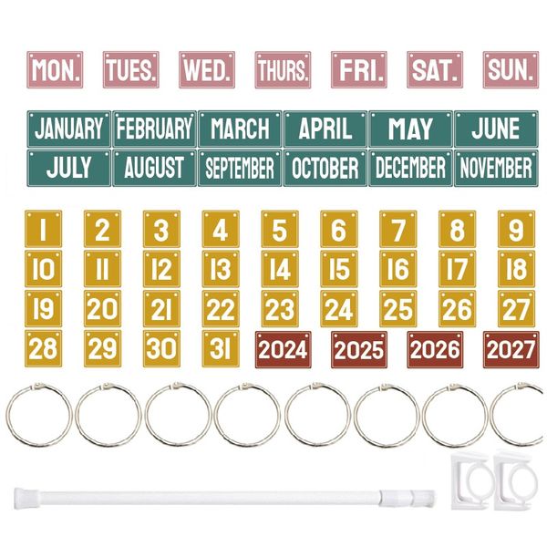 Date Cards Adjustable Flip Calendar Board Set For Classroom Home Decoration