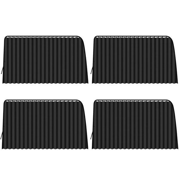 4PK Car Window Sun Shade Visor Windscreen Shade Sock Universal Front&amp;Back