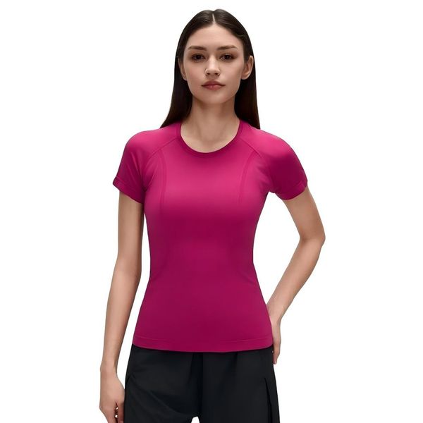Seamless Short Sleeve Sports T-Shirt - Breathable Slim Fit Yoga &amp; Gym Top