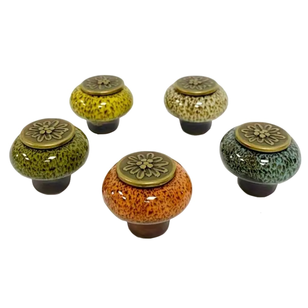 Decor DIY Classical Marble Vintage Ceramic Drawer Knobs (3cm) - 5 Piece