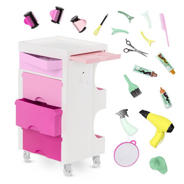 Our Generation Salon Cart with Accessories