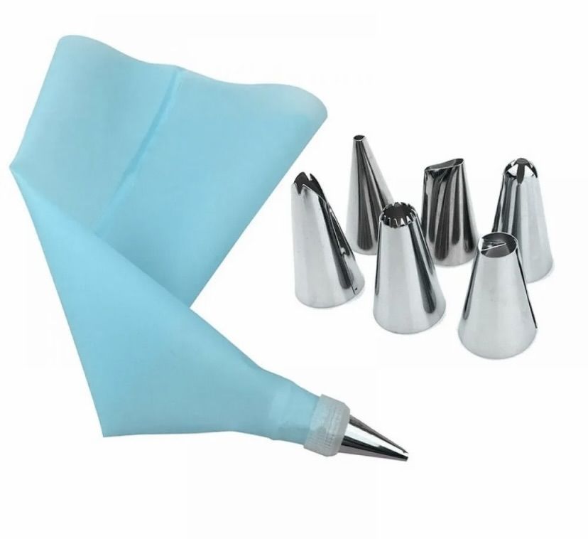 6Piece Silicone Piping Bag and Nozzles Shop Today. Get it Tomorrow