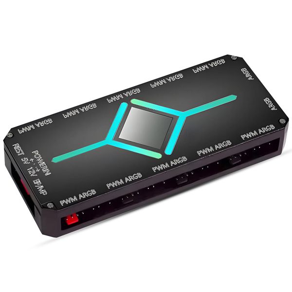 5V 3Pin Computer Fan Controller with 12 Slots Remote Controls Attachment