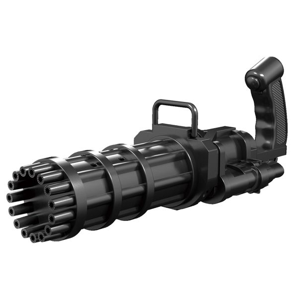 JB LUXX 38cm 15 HOLE Gatling Electric Bubble Machine - Black Gun