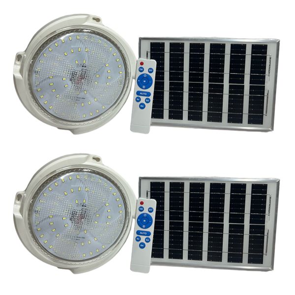 Solar Ceiling Light 60W With Remote -2 Pack