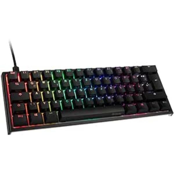 Ducky One 2 Mini 60% RGB Mechanical Gaming Keyboard- Cherry Silent Red