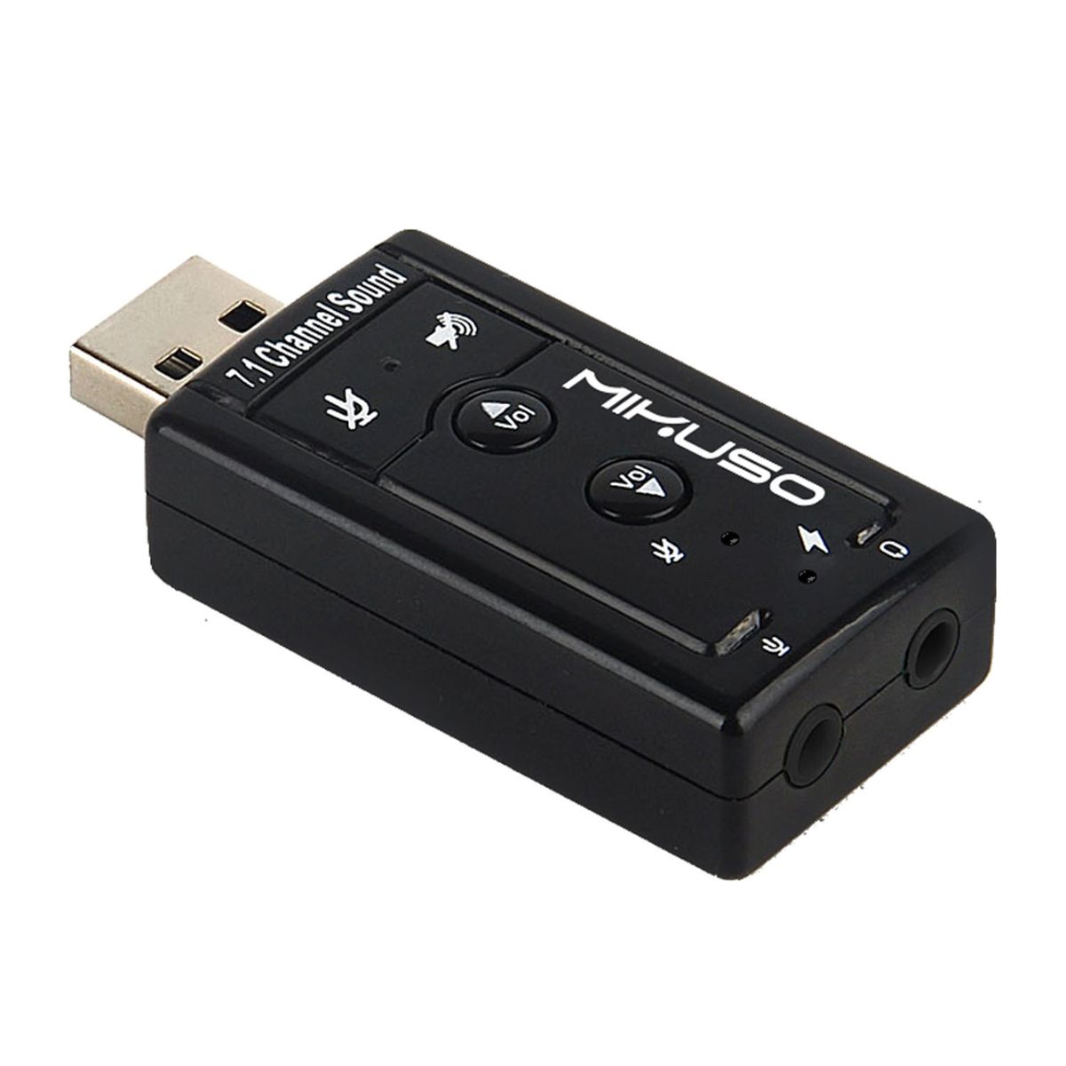 moco♡ Mikuso USB Sound Card with Headphones & Microphone Jack - USB 7.1