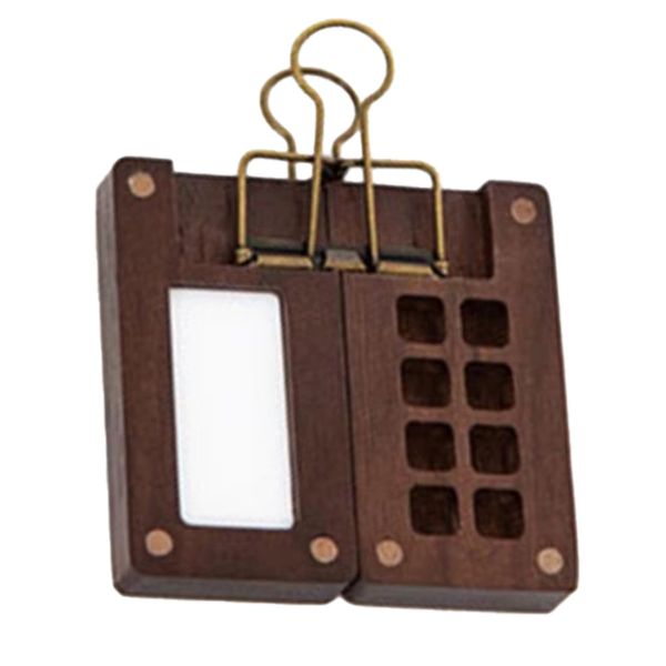 Portable Mini Travel Watercolor Palette - Empty Wooden Acrylic Paint Box wi