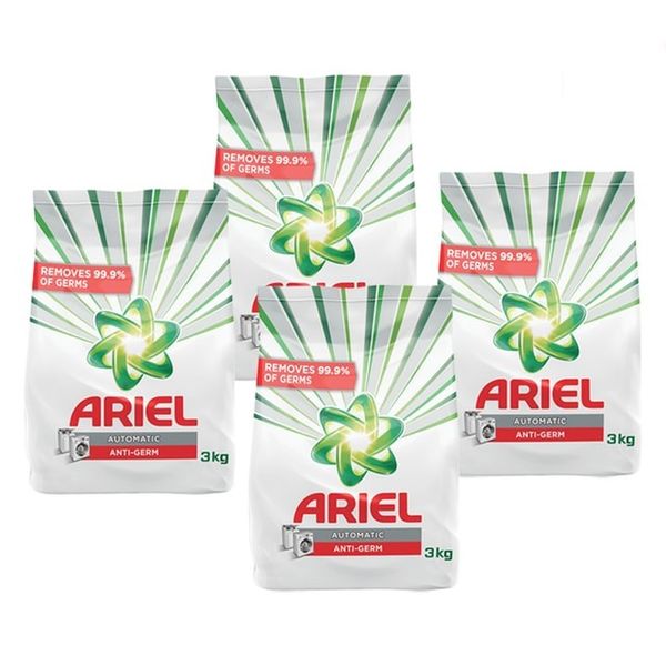 Ariel Automatic Anti-Germ Washing Powder - (4 x 3KG)