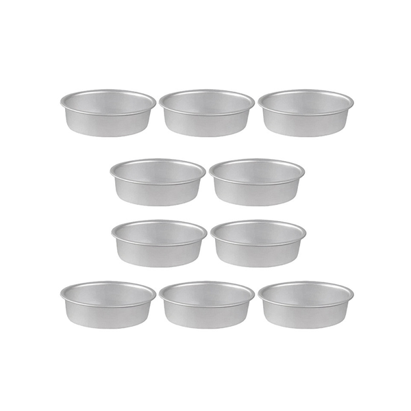 10Pcs Mini Oval Egg Shape Aluminium Alloy Metal Cheese Pan Cake Mold Bread