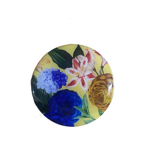 Cabinet Door Knob - Flowers Yellow