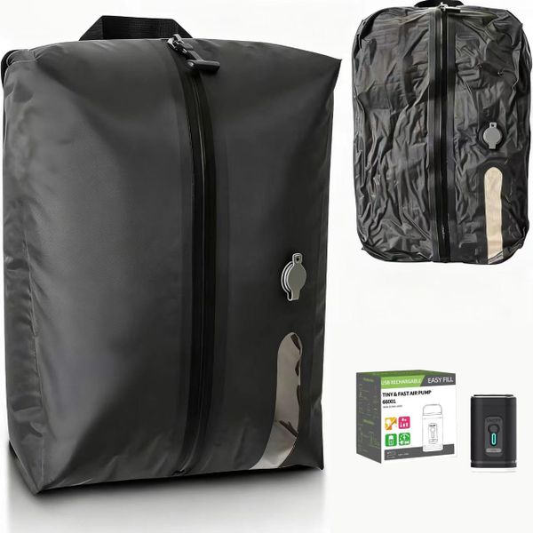 Two 17L portable vacuum storage bags (with rechargeable air pump)