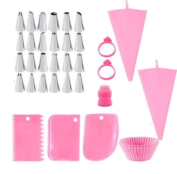 Reusable Piping Bags And Tip Set Cake Nozzle Decorating Supplies