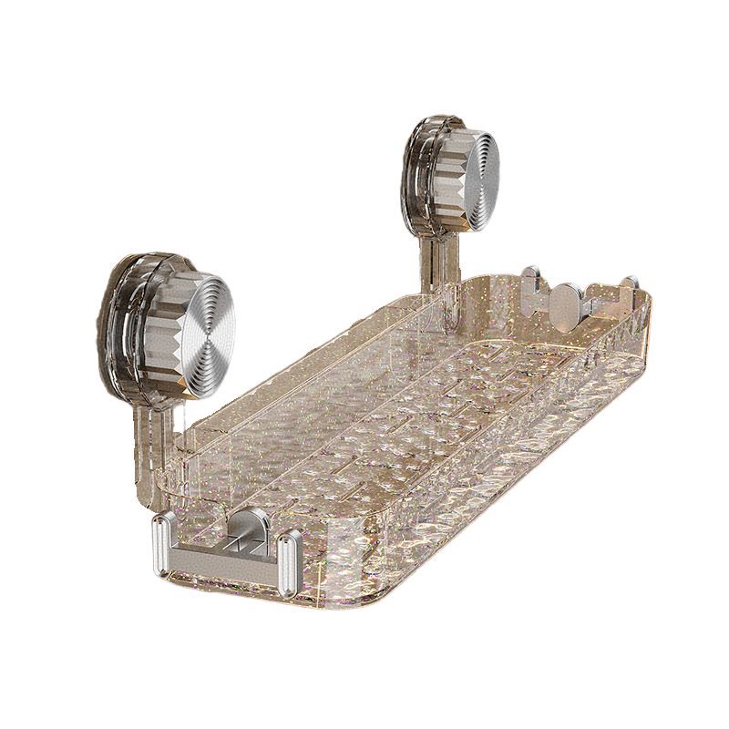 ElecTrek Bathroom Crystal Clear Rectangular Shelf