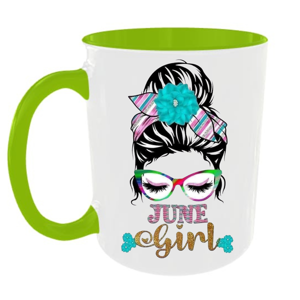 June Girl Red Mug