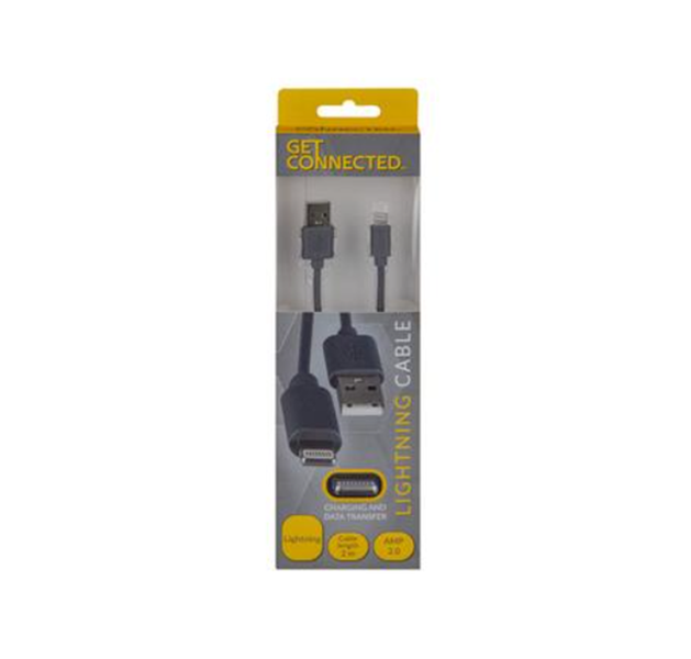 Get Connected - USB Lighting Cable 2.0AMP 2m x 2