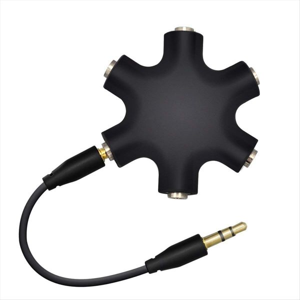1 To 5 3 5Mm Audio Router Separator Device Adapter With 3 5Mm Wire