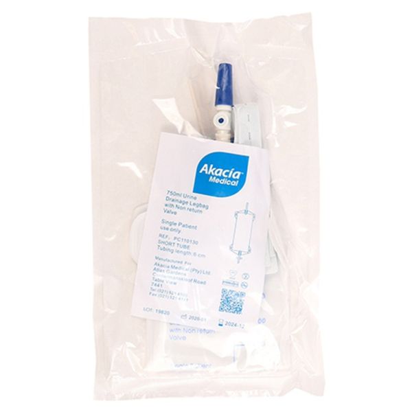 Akacia Medical - Urine Leg Bag 750ml Short Tube