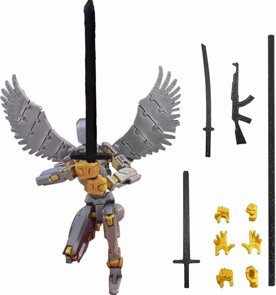 Titan 13 Angel Wings Action Figure Dummy 13 Nova Robot Movable Joints T13