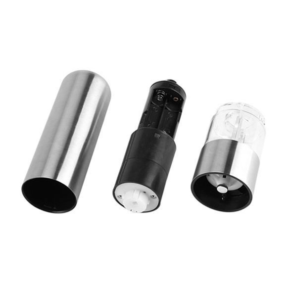 Stainless Steel Electric Kitchen Pepper Grinder Cordless Battery Powered
