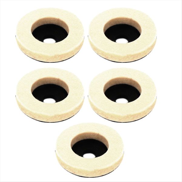 5Pcs High-Gloss Wool Polishing Wheel Disc Arbor for Angle Grinder