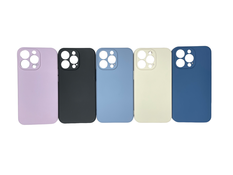 5 x Liquid Silicone Cover for iPhone 13 Pro With Minimalist Case