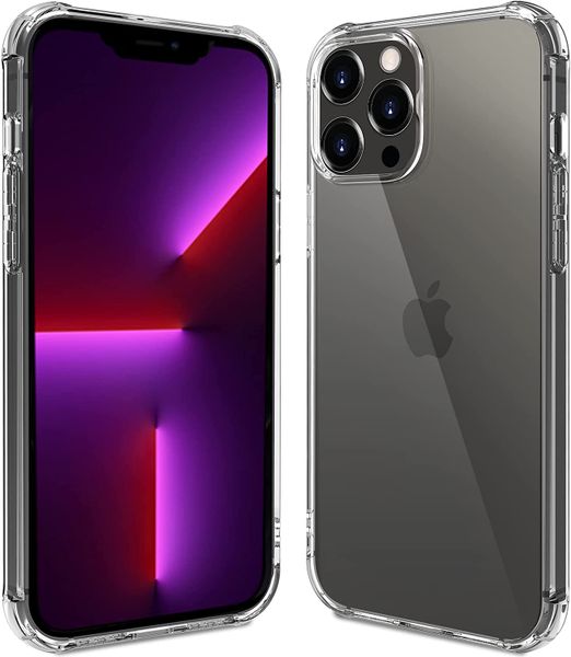 AfroTech iPhone 13 Pro Maxx Clear Case Shockproof Phone Cover Bumper Pouch