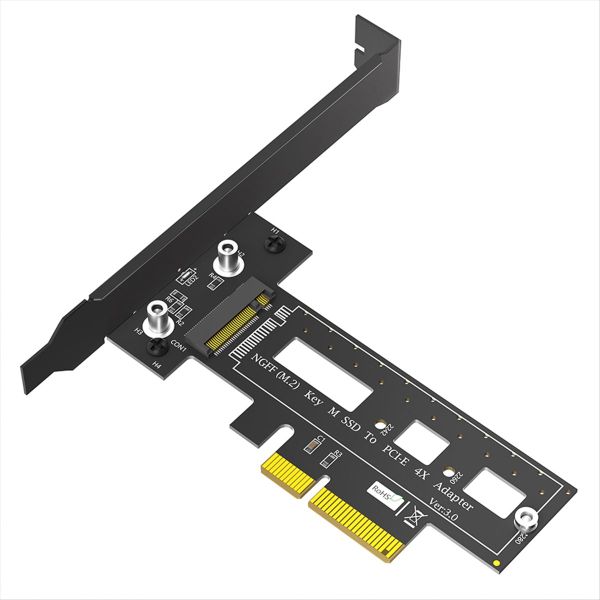 M 2 Ngff Pcie Ssd To Pci Express 3.0 X4 Host Adapter Card Black