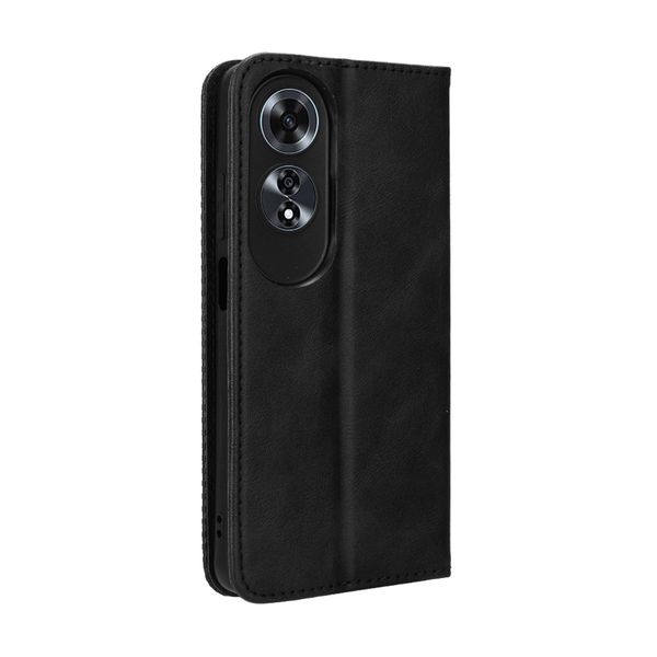 Flip Cover Compatible With Oppo A60 4G Magnetic Buckle Retro Leather Case