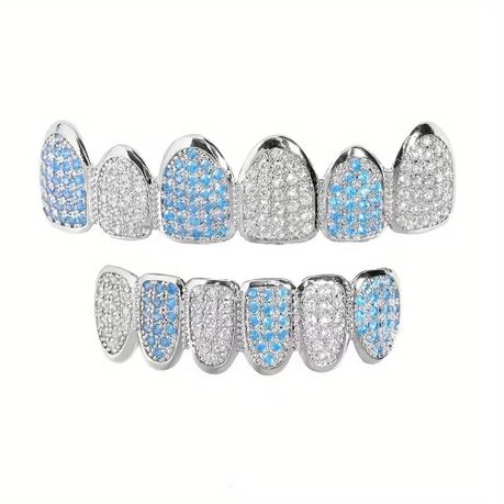 Hip Hop Rapper Clip-on Teeth Grillz -Dental Fashion Jewelry Image
