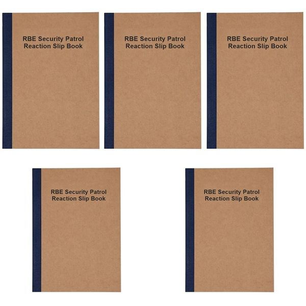 RBE Security Patrol Reaction Slip Book A6 -5's