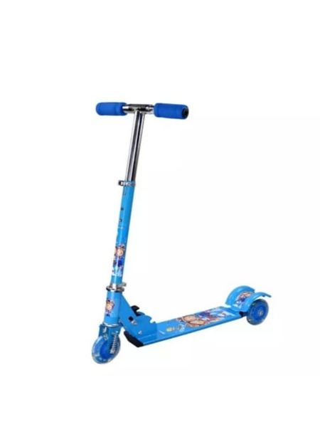 Push Scooter with LED Wheels - Blue