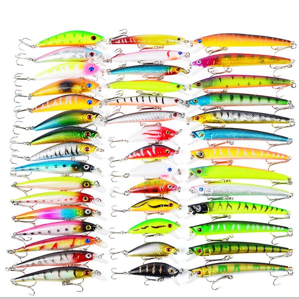 43 Mixed Fishing Lures Baits Set - Hard &amp; Soft Baits for Bass &amp; Perch