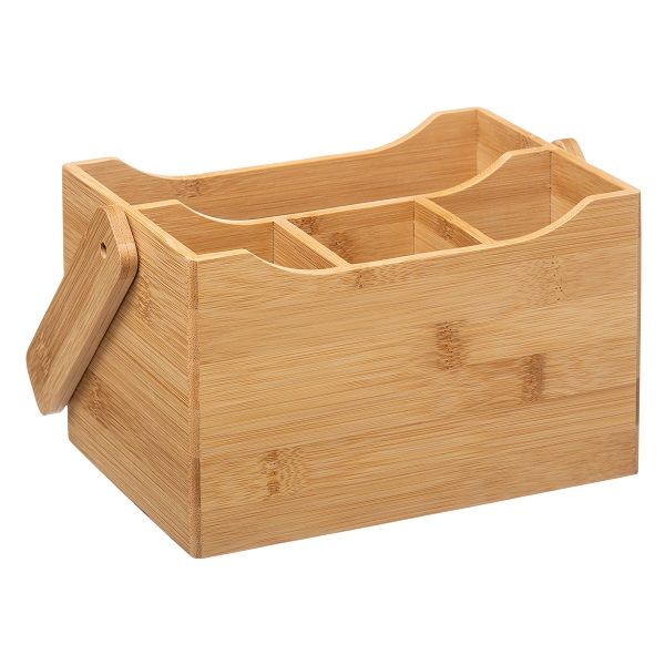 5five Bamboo Kitchen Cutlery Holder with Handle 20.5x14x24cm