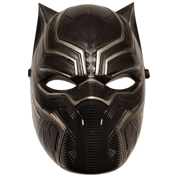 Panther Inspired Superhero Mask Black Full Face Costume Mask for Parties