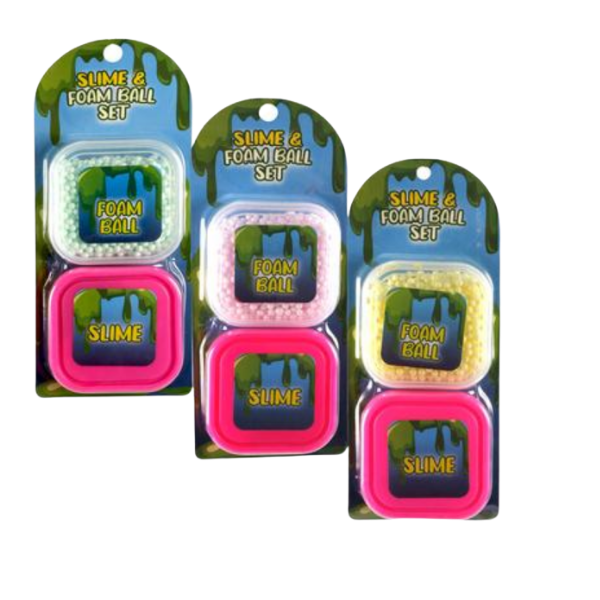 Novelty Slime And Foam Ball Set x 3