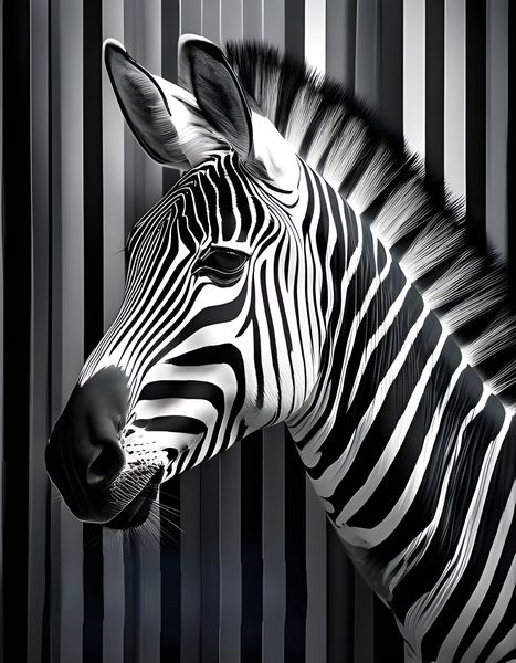 RootedArt Canvas Wall Art Home Decor - zebra black and white