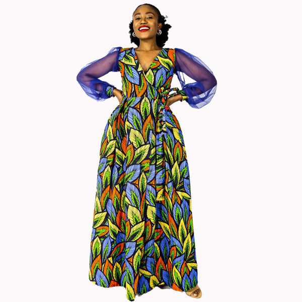 AFH Mix-Flower Wrap Dress