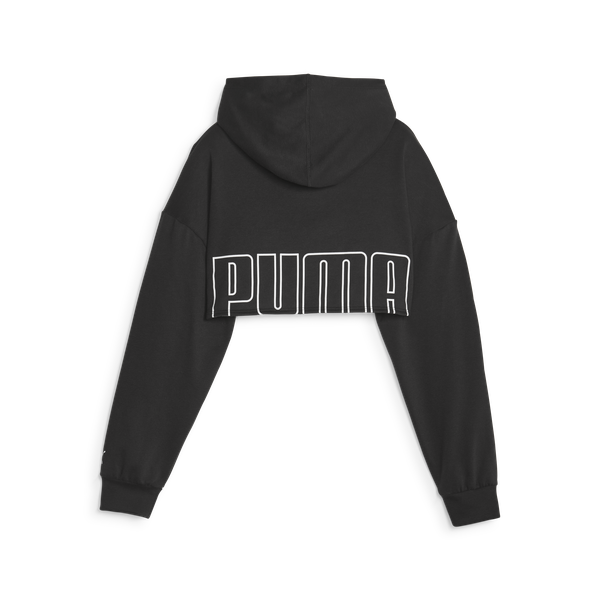 Puma Women's Puma Fit Move Crop Training Hoodie - Puma Black/Puma White